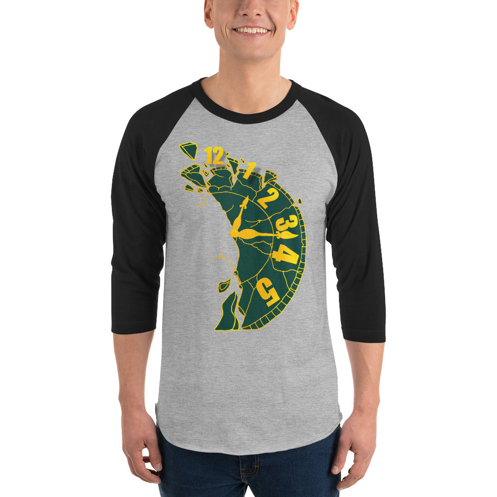 Broken Clock 3/4 sleeve raglan shirt