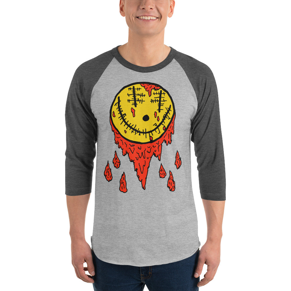 The Bloody Smile 3/4 sleeve raglan shirt