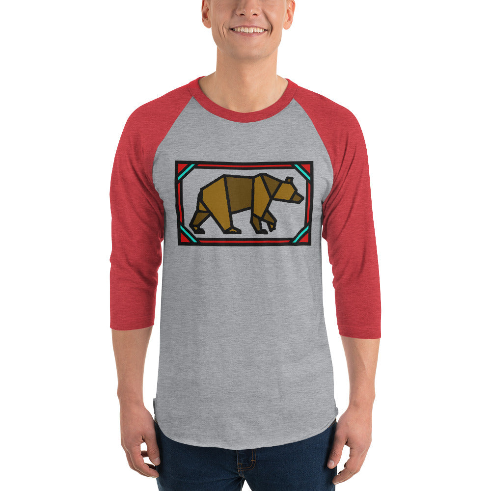 Brown Box Bear 3/4 sleeve raglan shirt