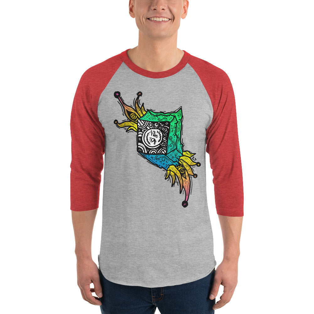 A Clock in a Box 3/4 sleeve raglan shirt