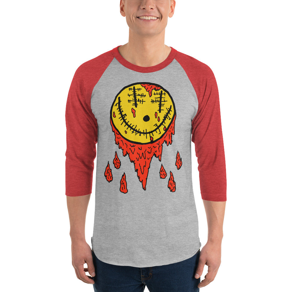 The Bloody Smile 3/4 sleeve raglan shirt