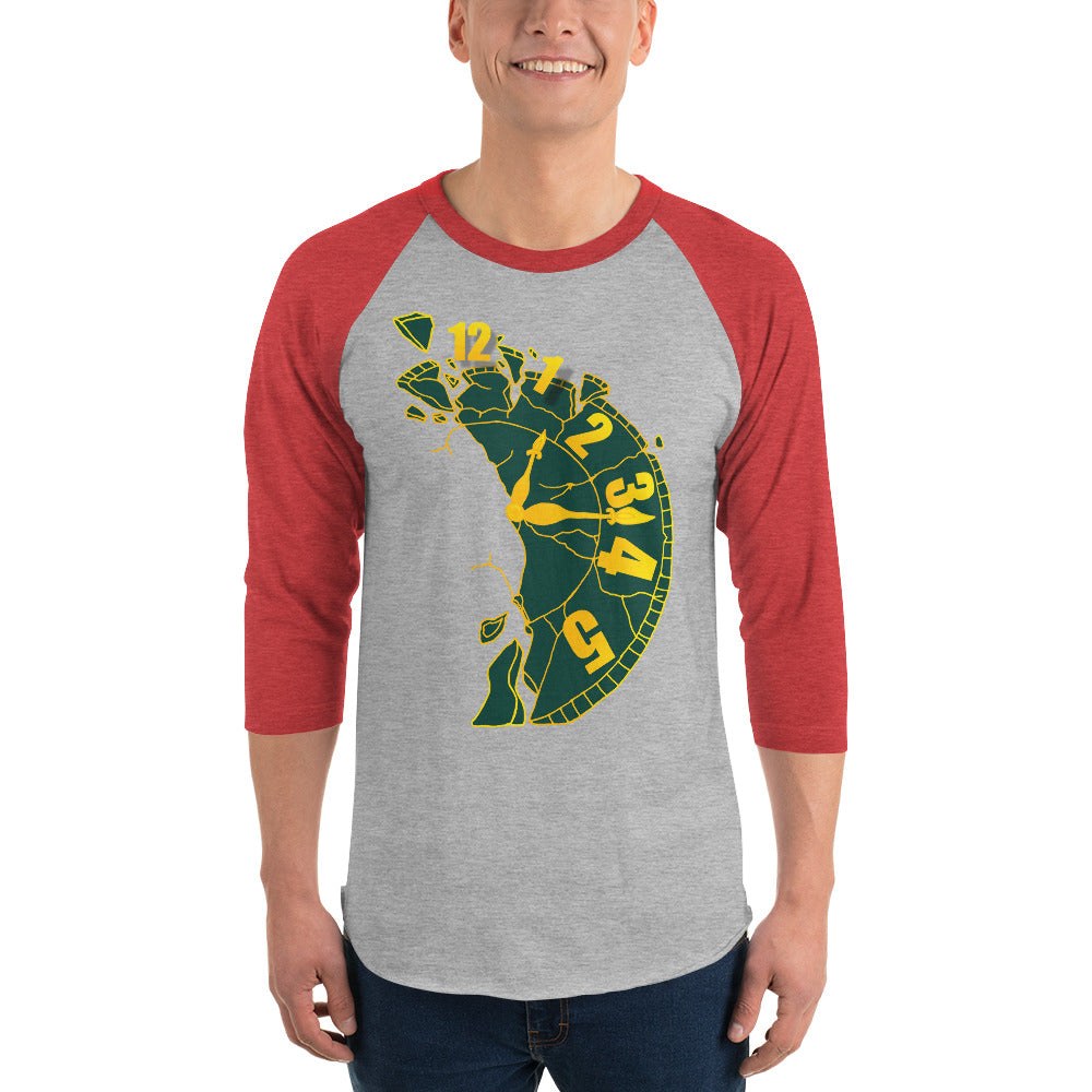 Broken Clock 3/4 sleeve raglan shirt