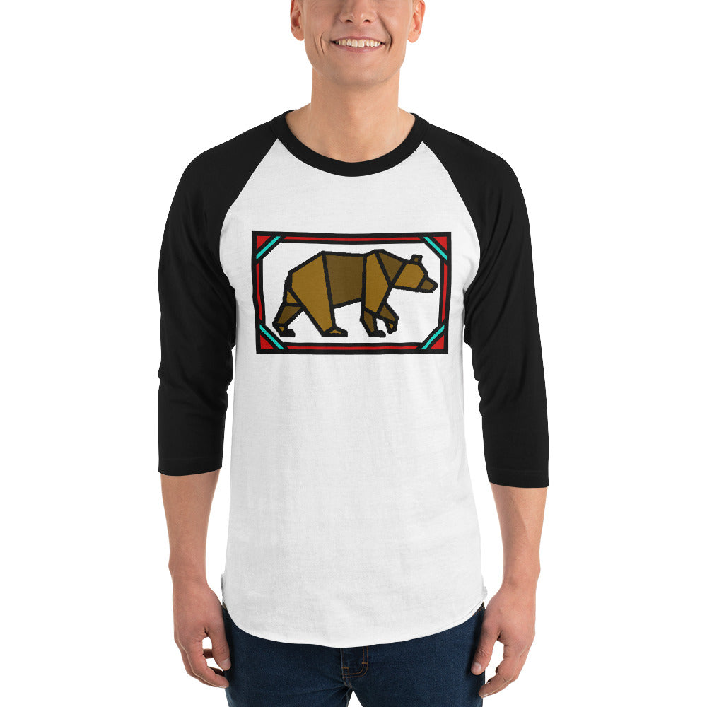 Brown Box Bear 3/4 sleeve raglan shirt