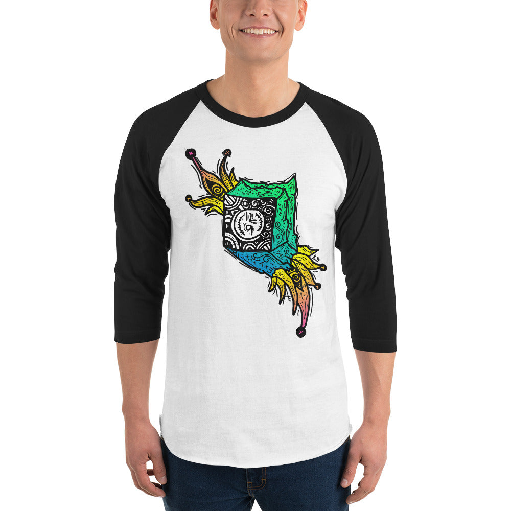 A Clock in a Box 3/4 sleeve raglan shirt