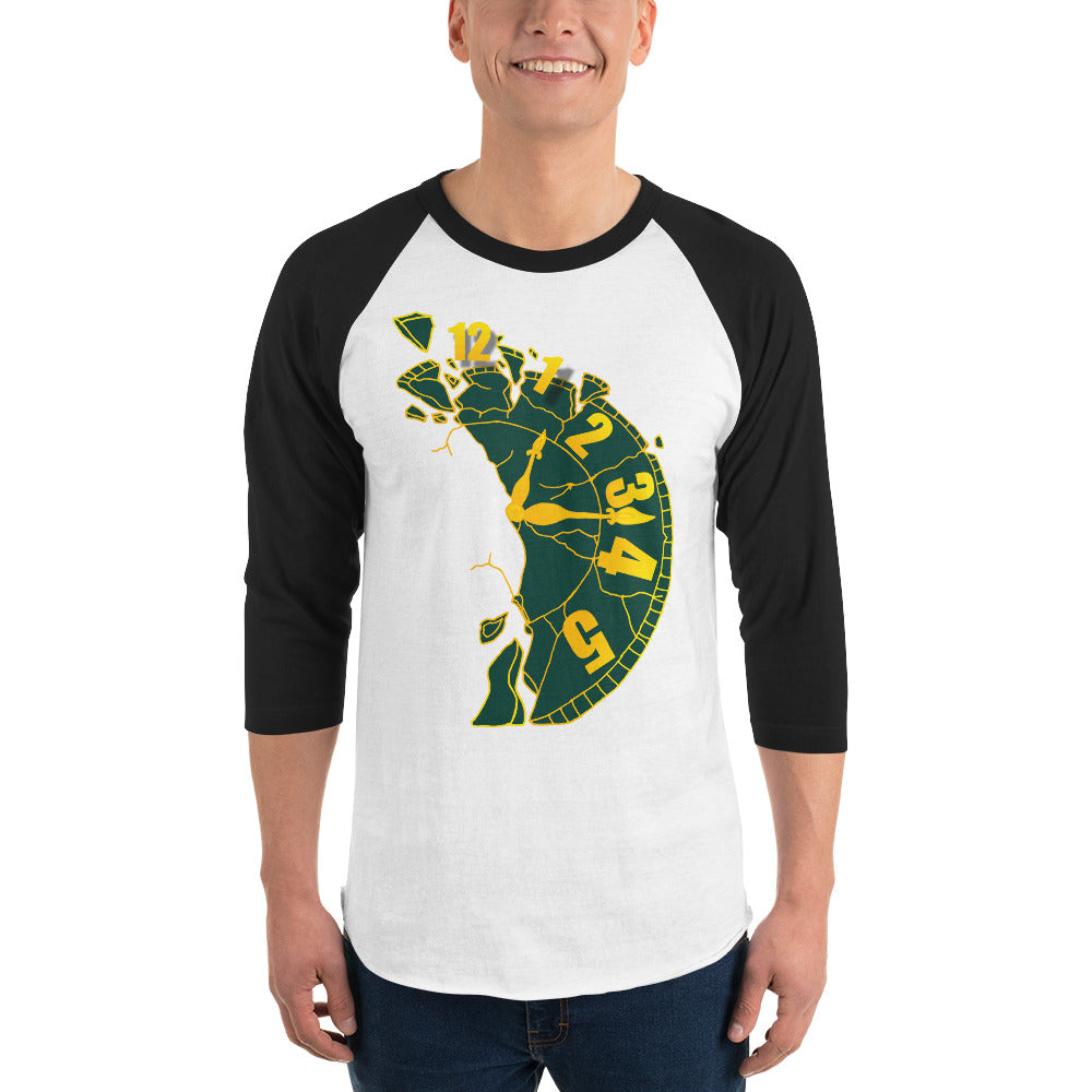 Broken Clock 3/4 sleeve raglan shirt