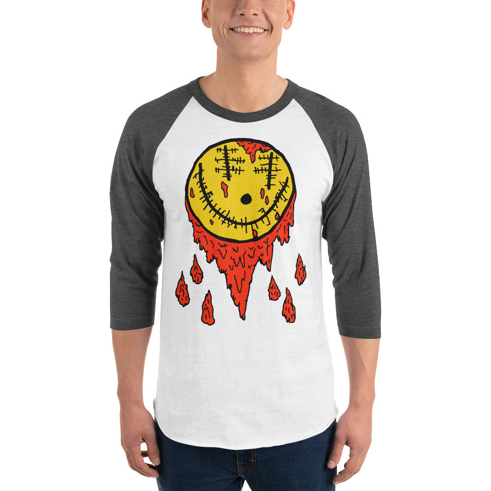 The Bloody Smile 3/4 sleeve raglan shirt