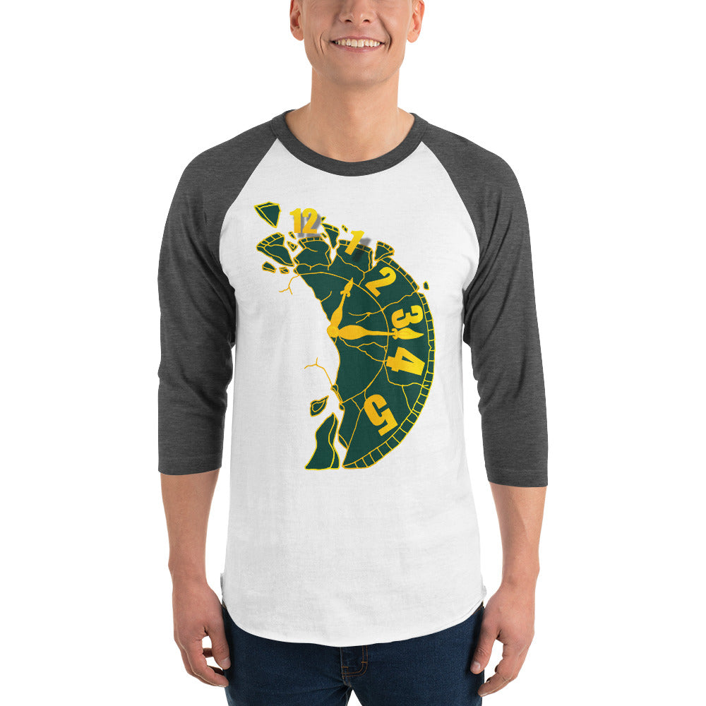 Broken Clock 3/4 sleeve raglan shirt