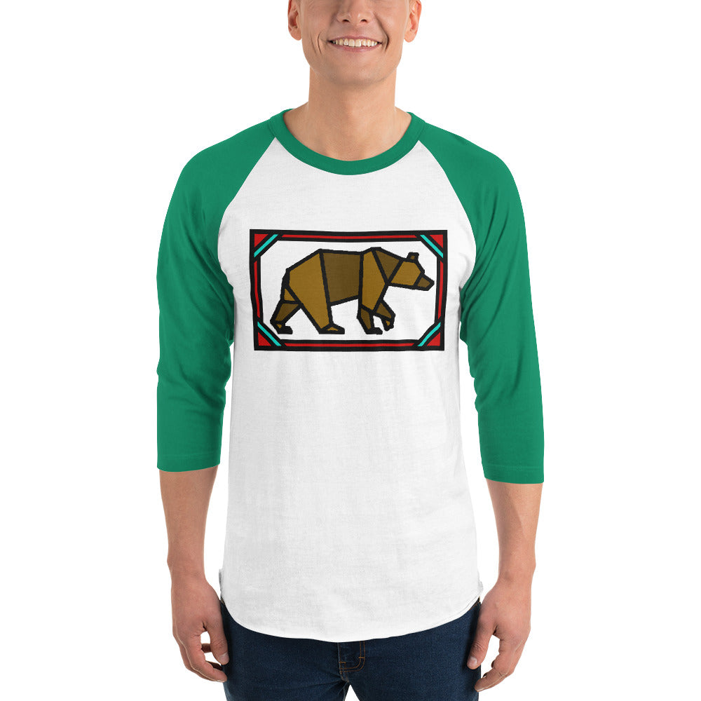 Brown Box Bear 3/4 sleeve raglan shirt