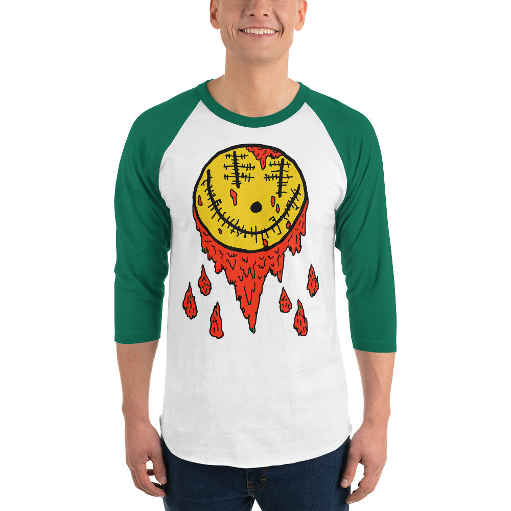 The Bloody Smile 3/4 sleeve raglan shirt