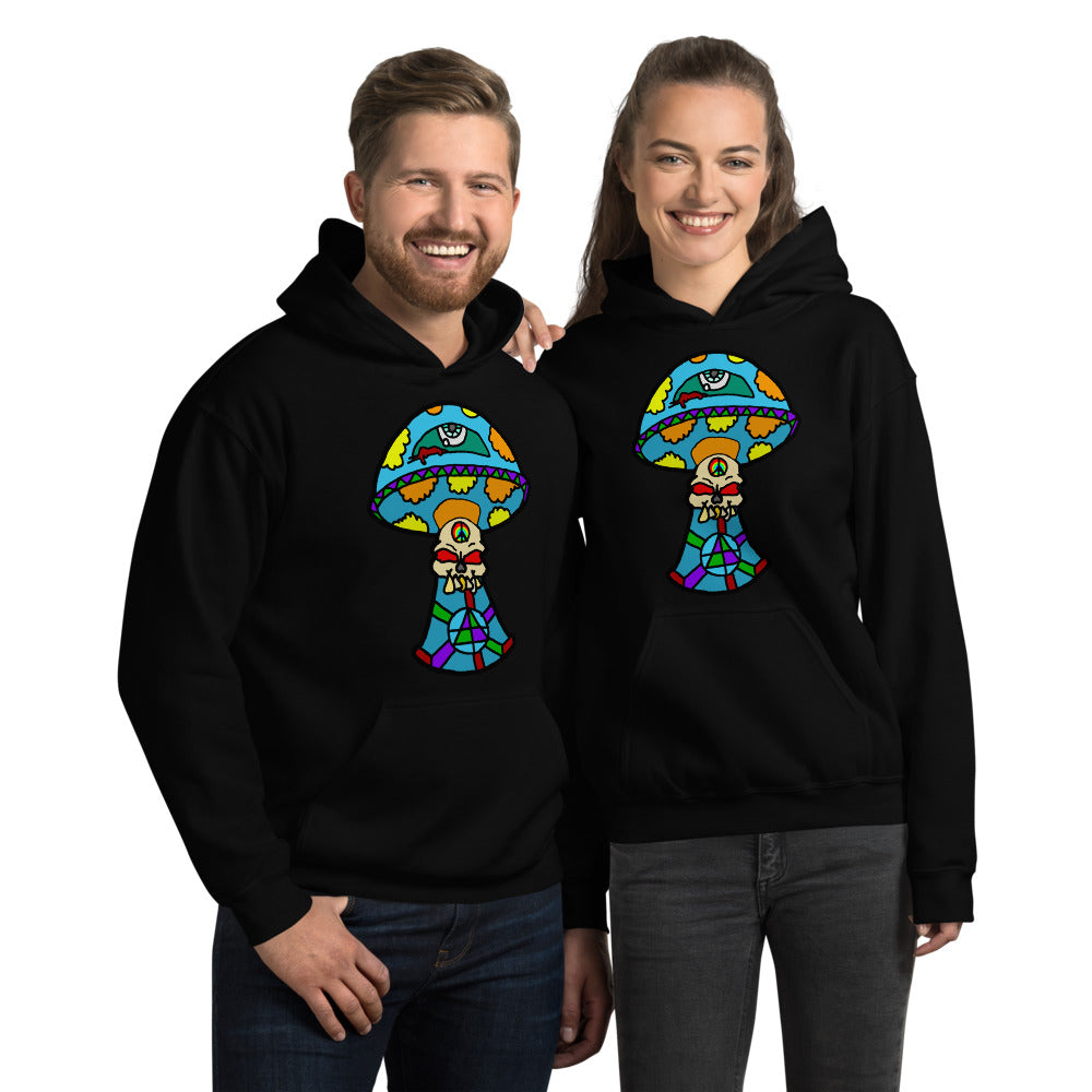 Multicolored Skull Shroom Unisex Hoodie