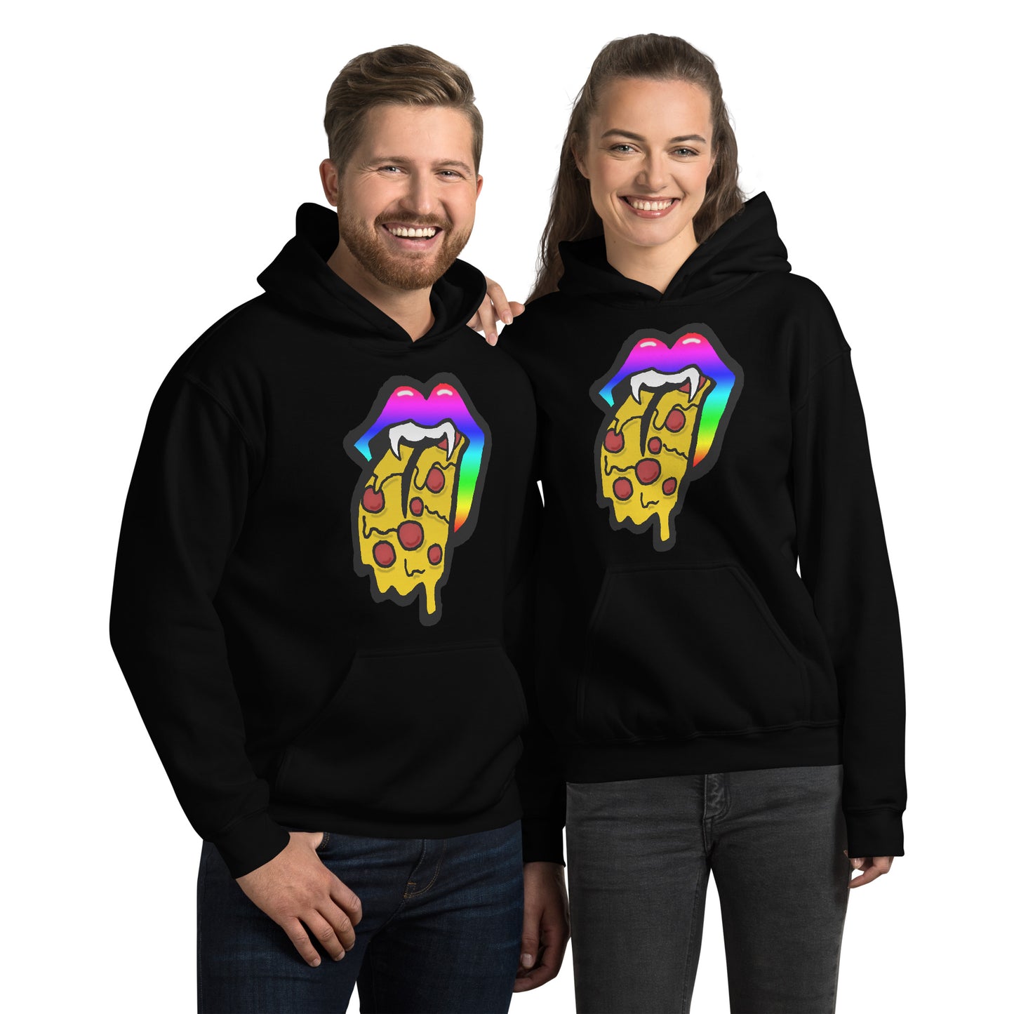 Rainbow Pizza Tongue Unisex Hoodie