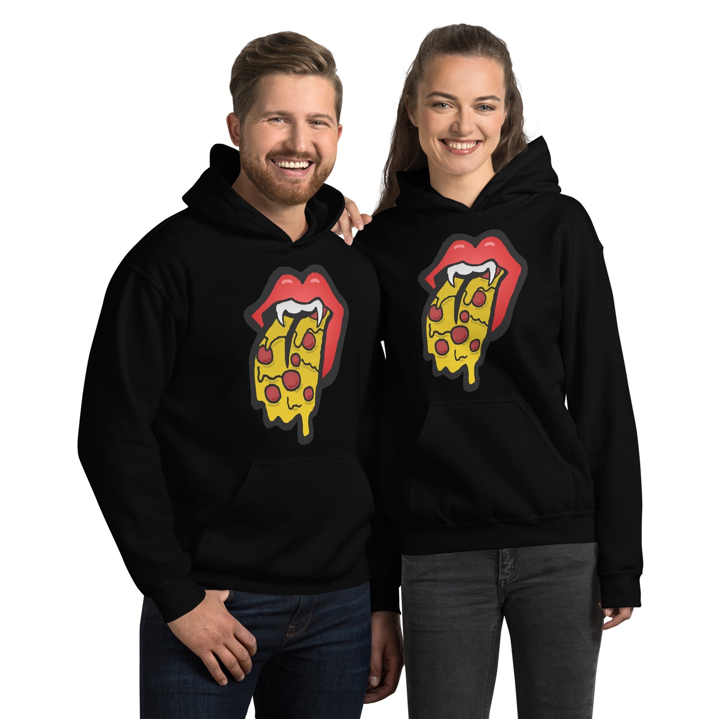 Red Pizza Tongue Unisex Hoodie