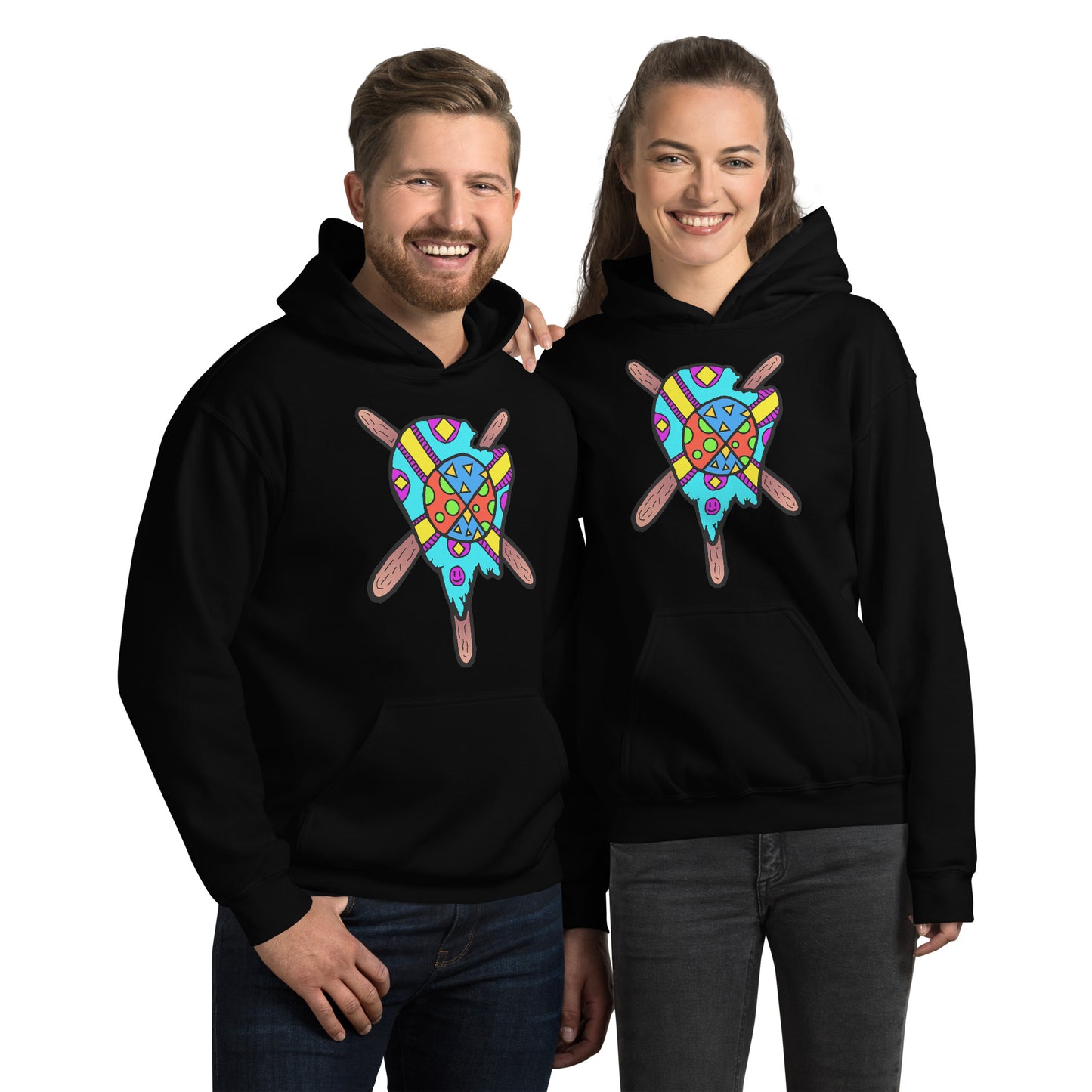 Multicolored Melted Popsicle Unisex Hoodie