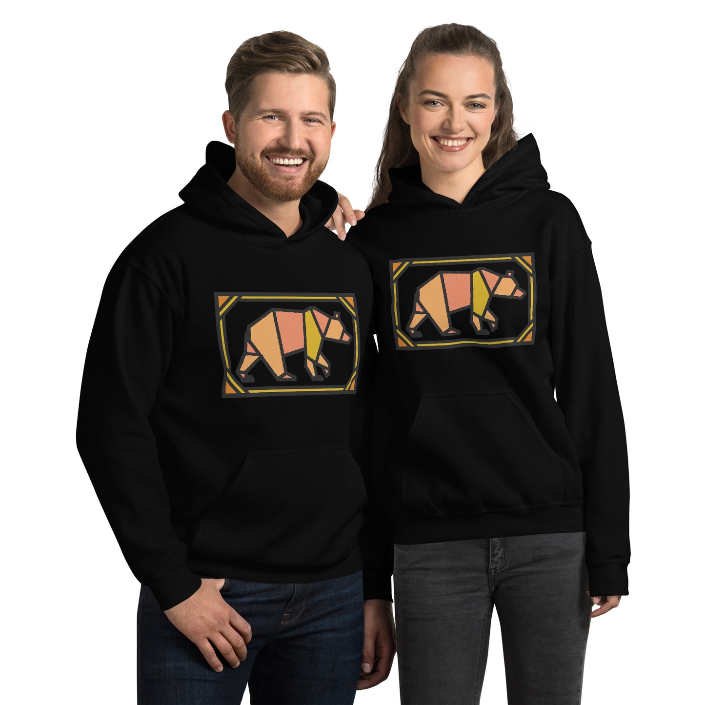 Orange Box Bear Unisex Hoodie