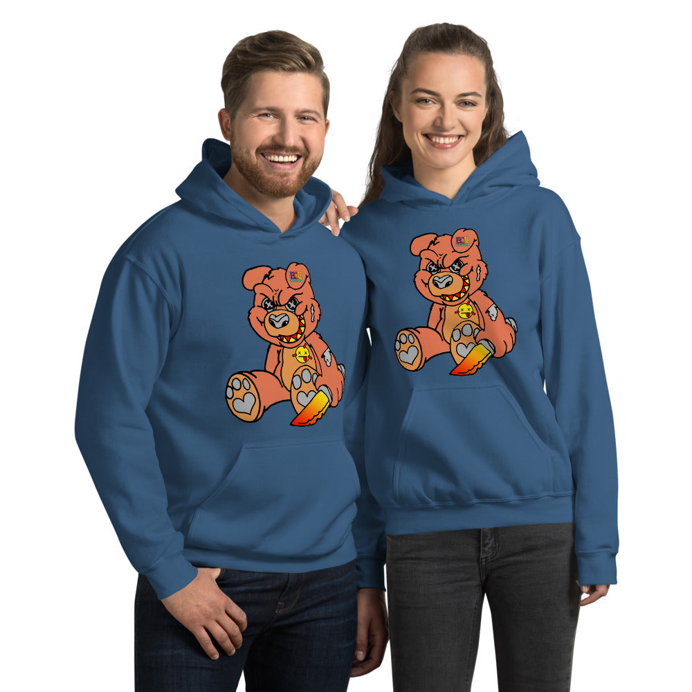 Orange Demon Bear Unisex Hoodie