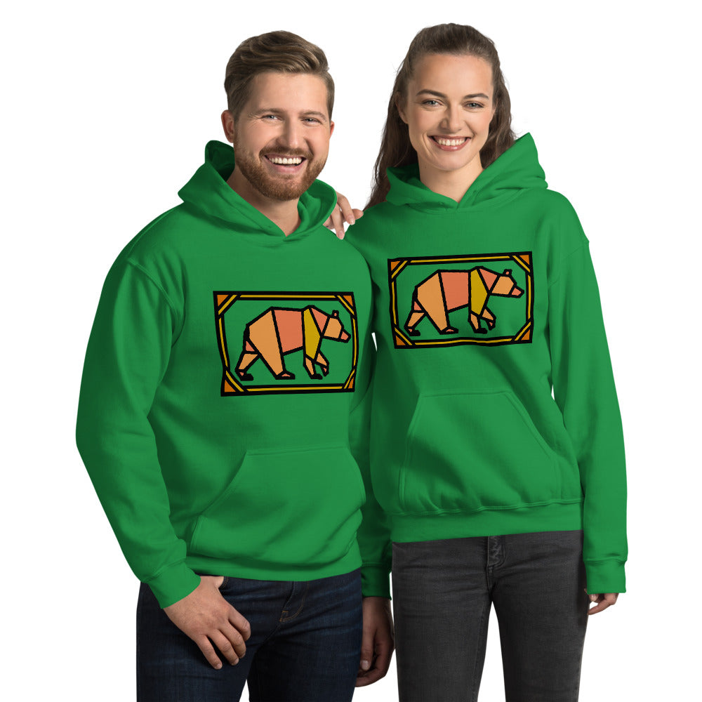 Orange Box Bear Unisex Hoodie