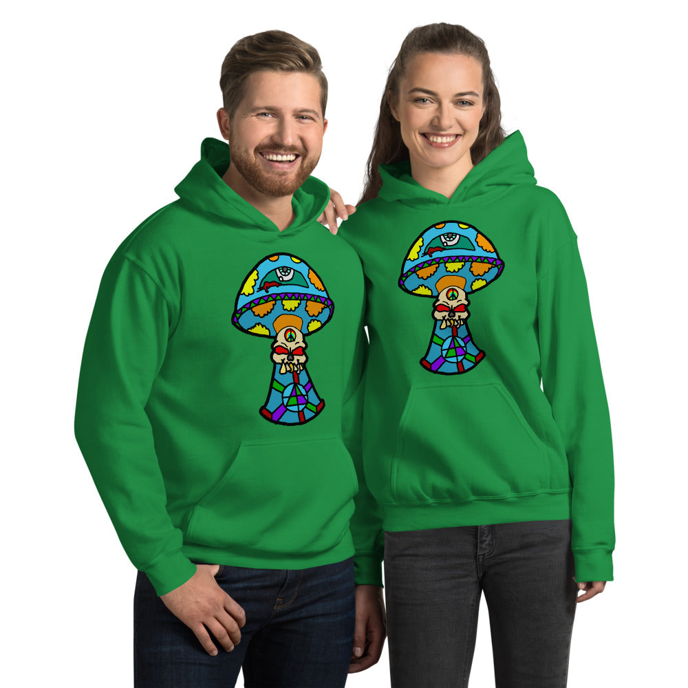 Multicolored Skull Shroom Unisex Hoodie