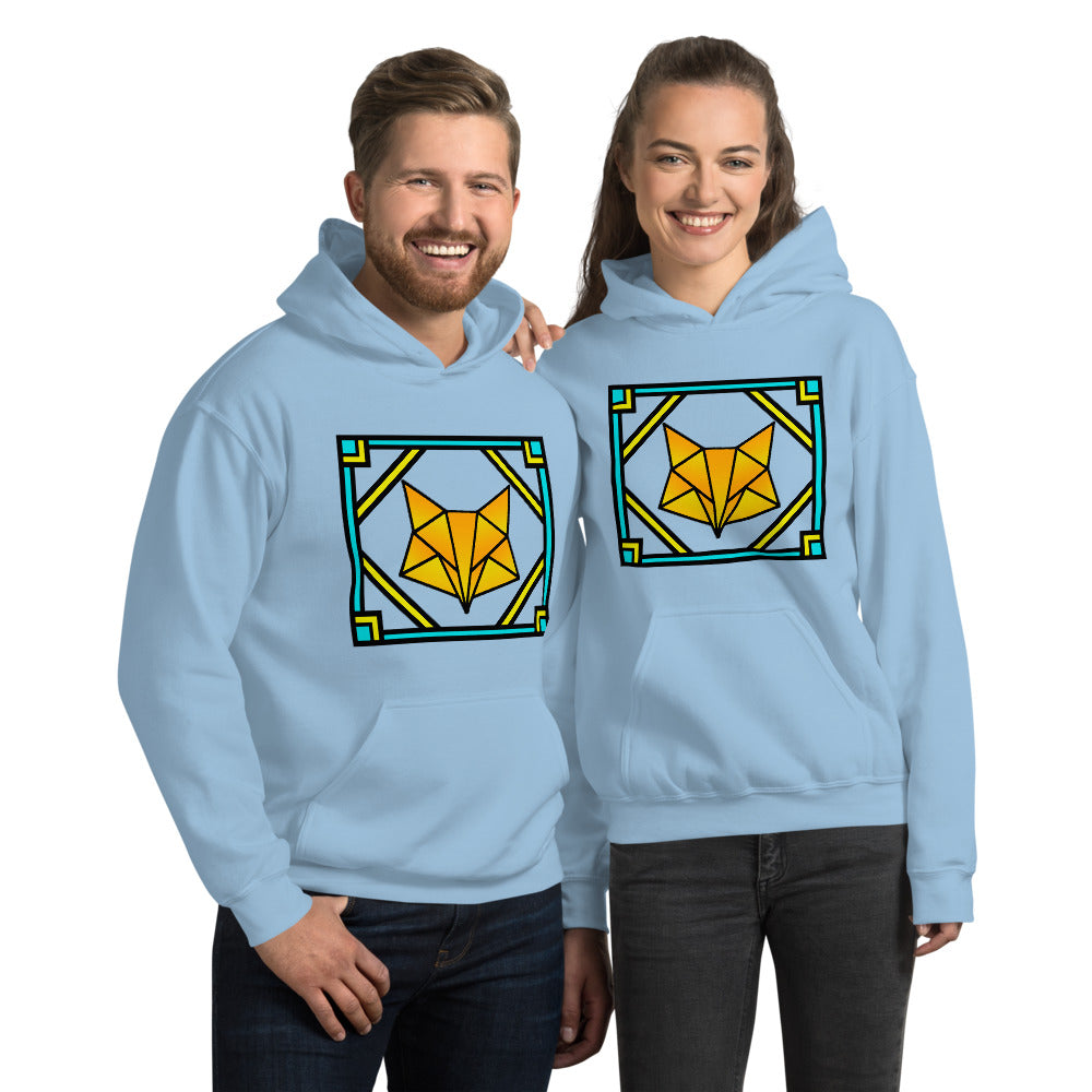 Orange Box Fox Unisex Hoodie