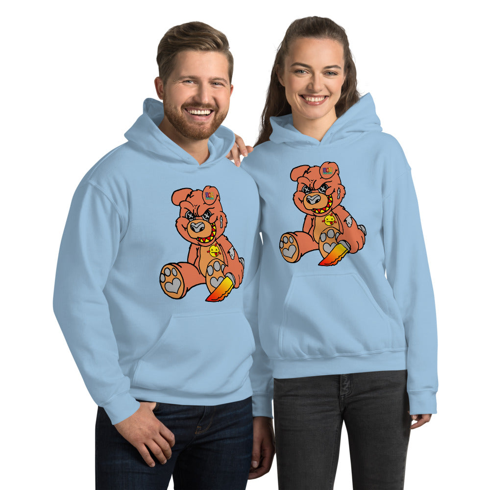 Orange Demon Bear Unisex Hoodie