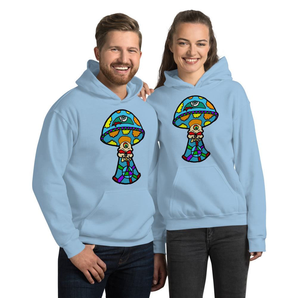 Multicolored Skull Shroom Unisex Hoodie