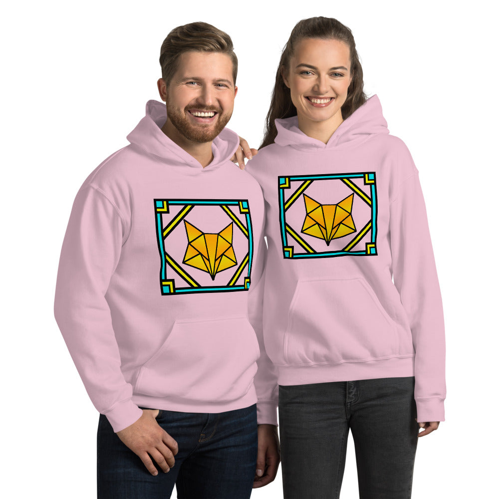 Orange Box Fox Unisex Hoodie