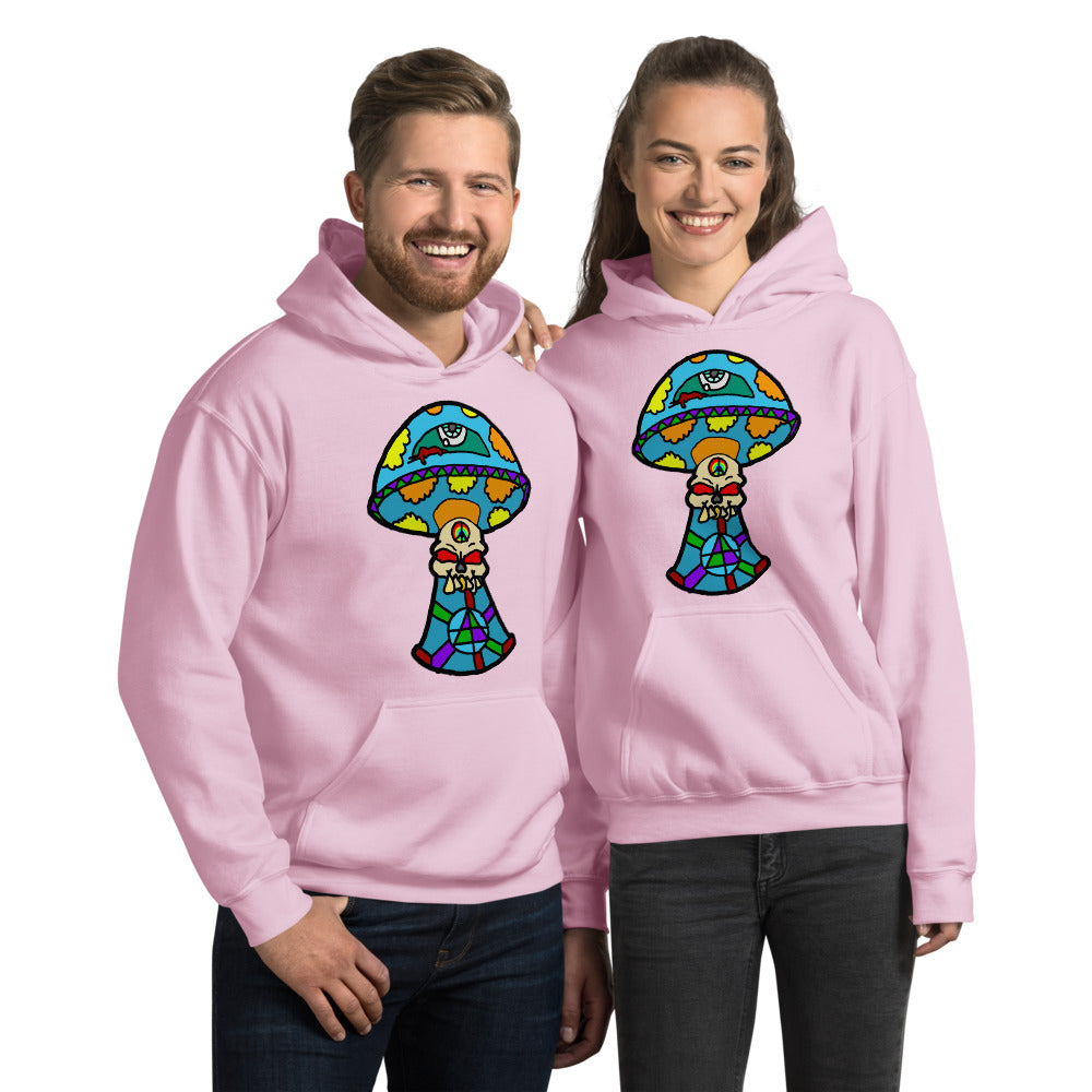 Multicolored Skull Shroom Unisex Hoodie