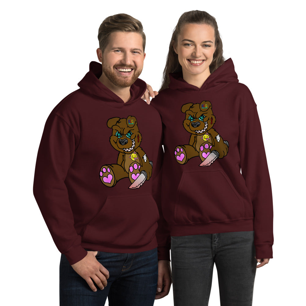 Brown Demon Bear Unisex Hoodie