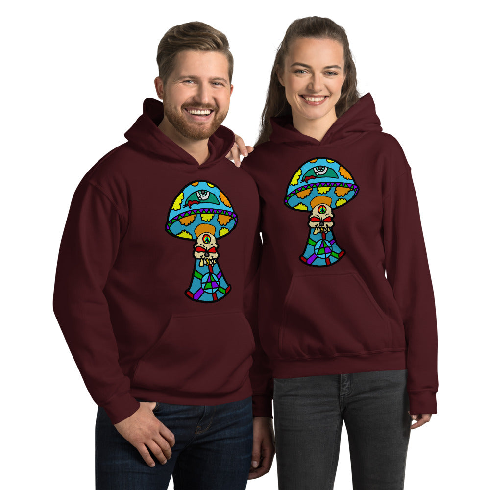 Multicolored Skull Shroom Unisex Hoodie