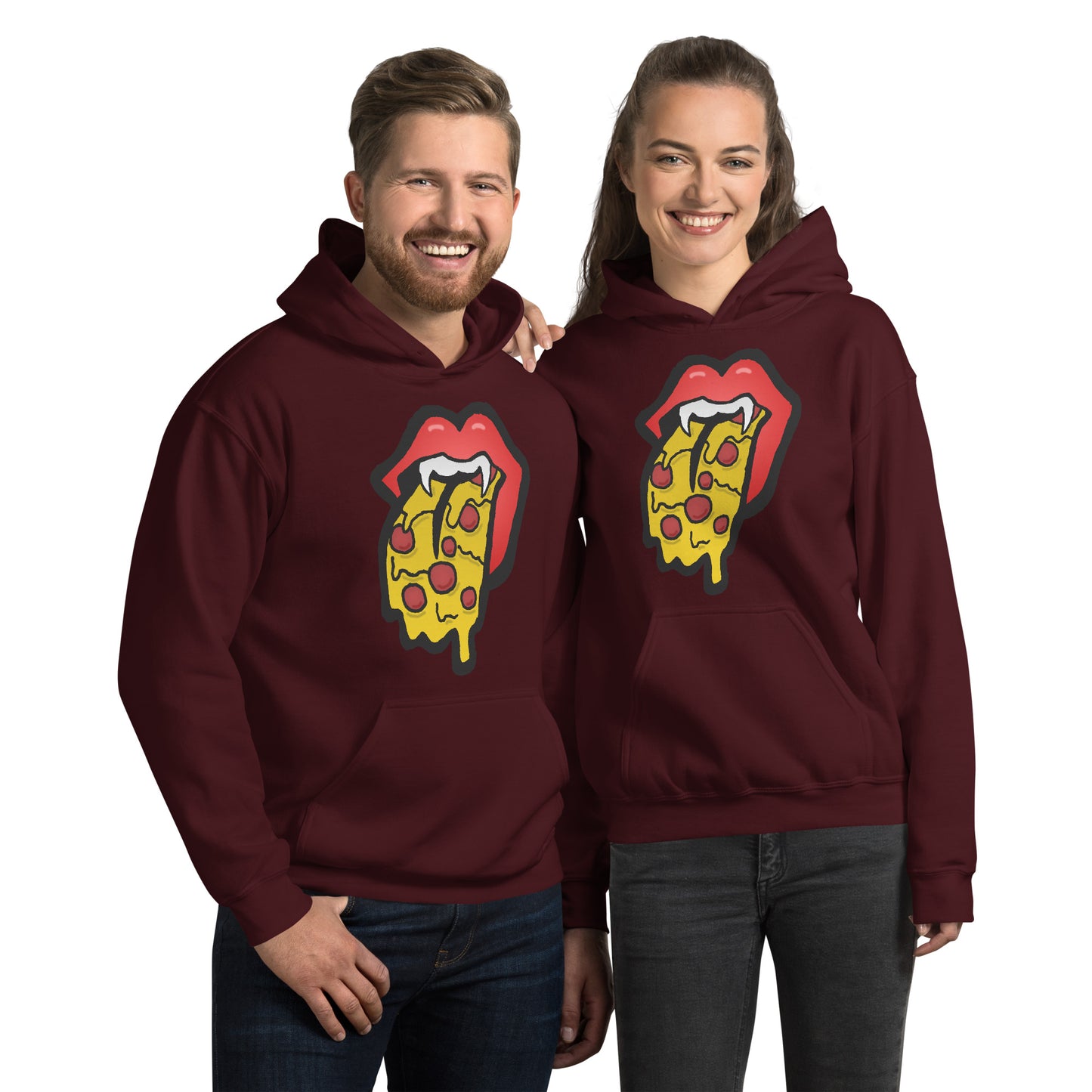 Red Pizza Tongue Unisex Hoodie