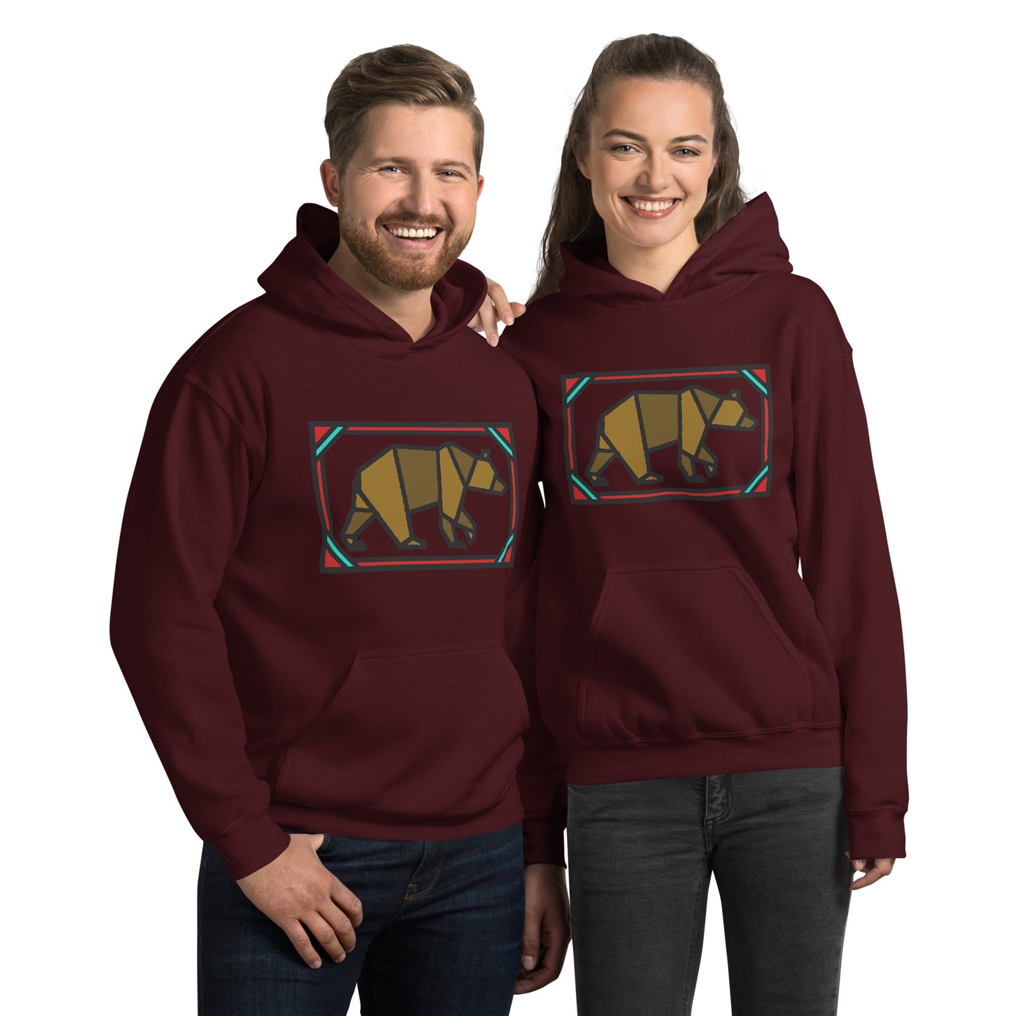 Brown Box Bear Unisex Hoodie