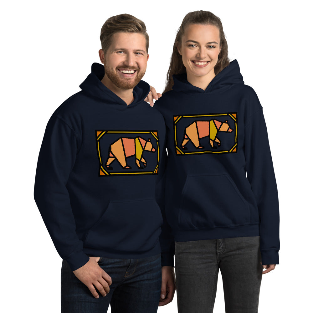 Orange Box Bear Unisex Hoodie