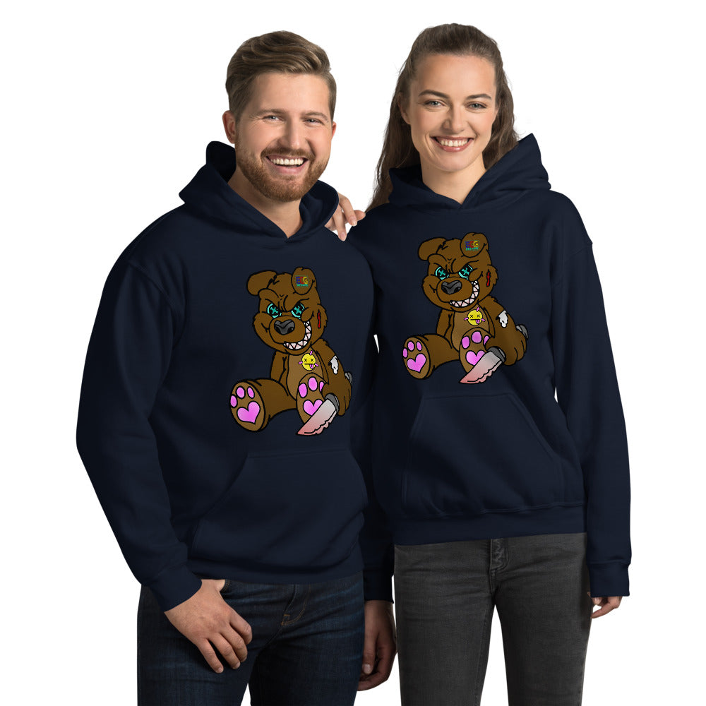 Brown Demon Bear Unisex Hoodie