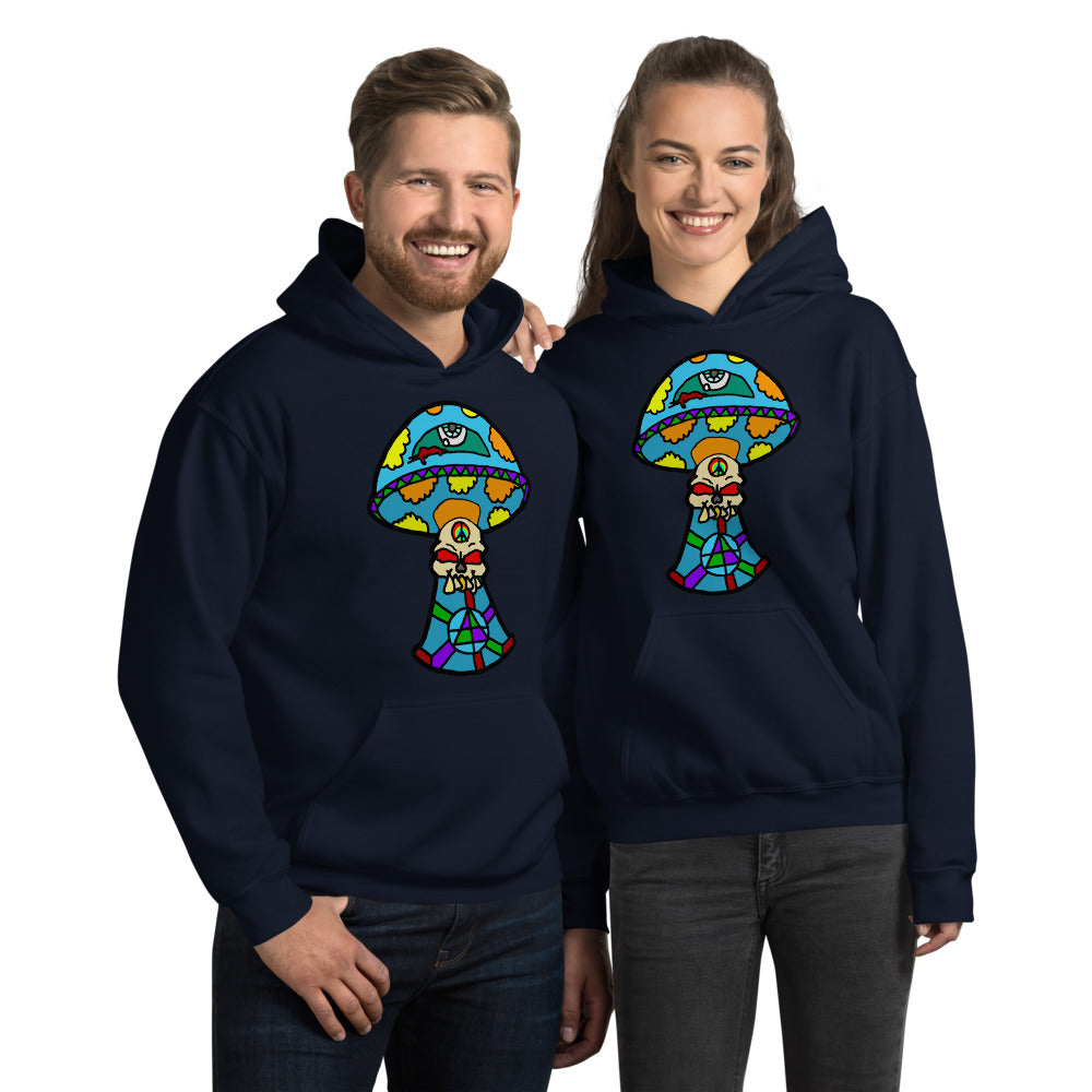 Multicolored Skull Shroom Unisex Hoodie