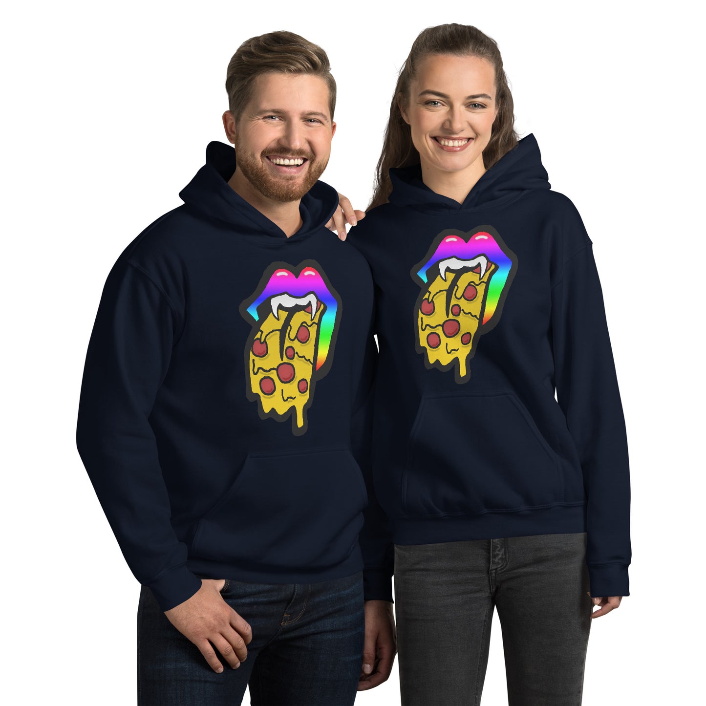 Rainbow Pizza Tongue Unisex Hoodie