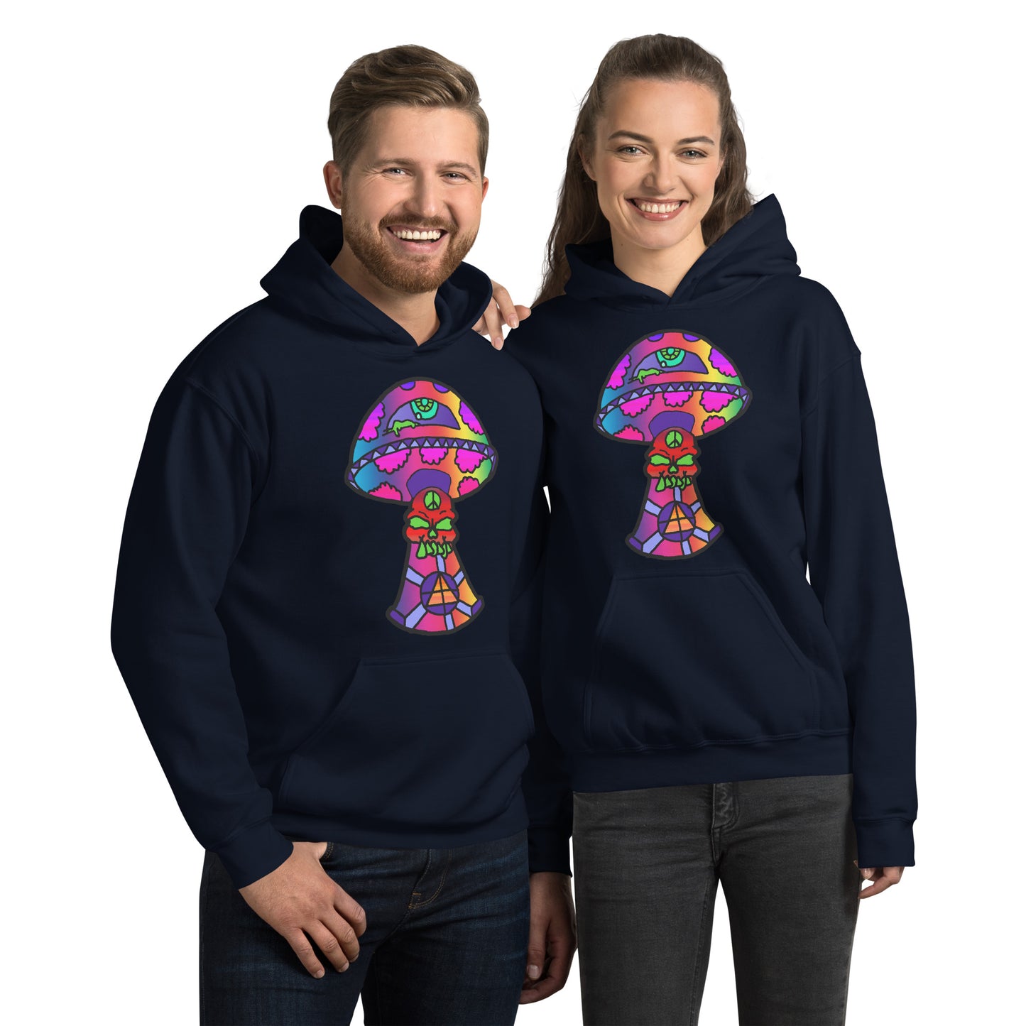 Rainbow Skull Shroom Unisex Hoodie