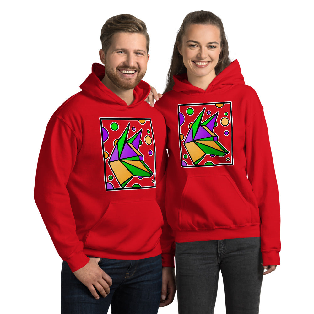 Mardi Gras Box Dog Unisex Hoodie