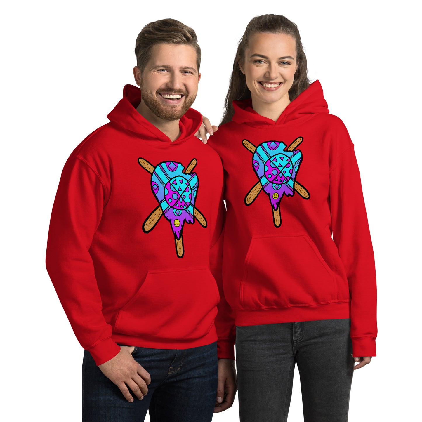 Blue and Purple Melted Popsicle Unisex Hoodie