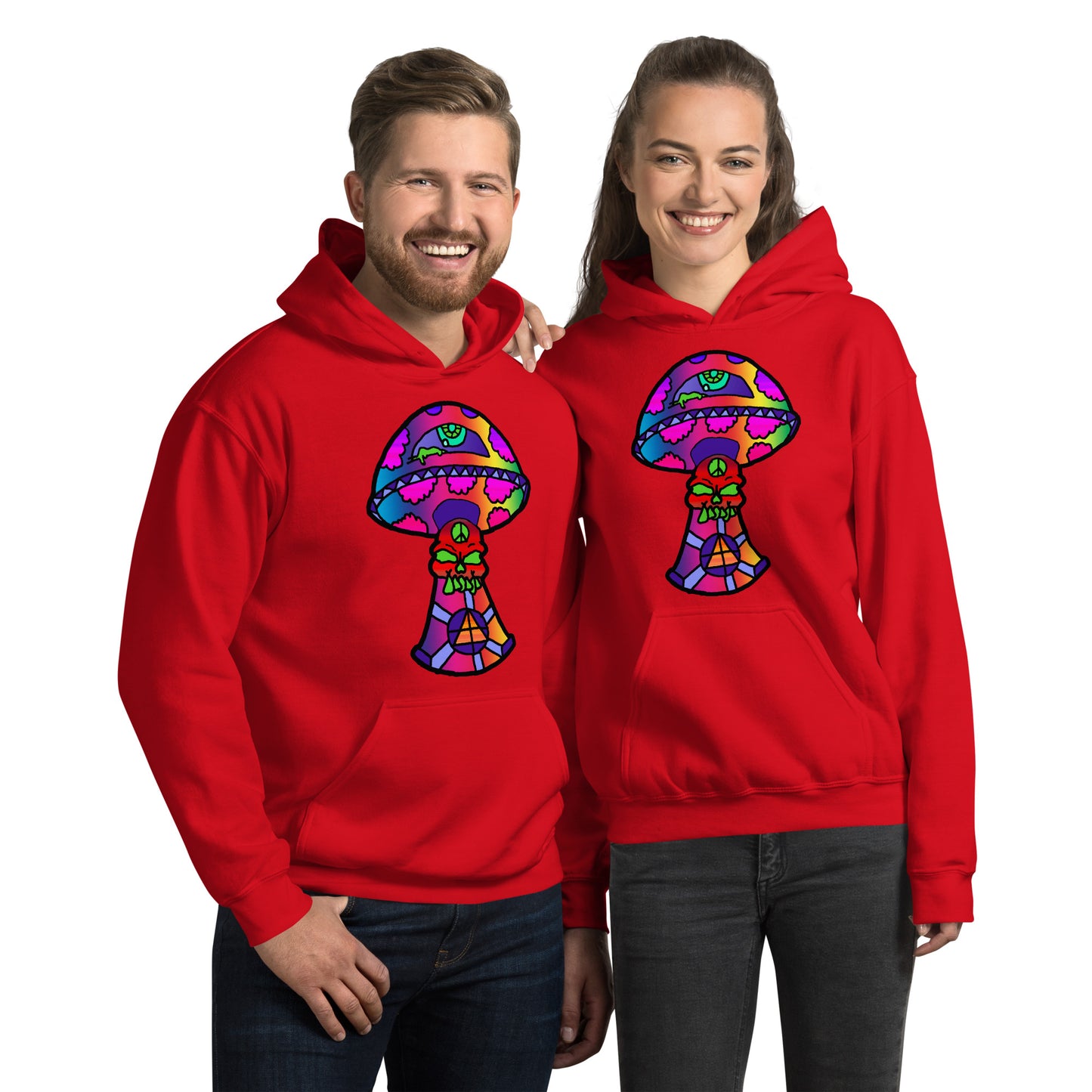 Rainbow Skull Shroom Unisex Hoodie