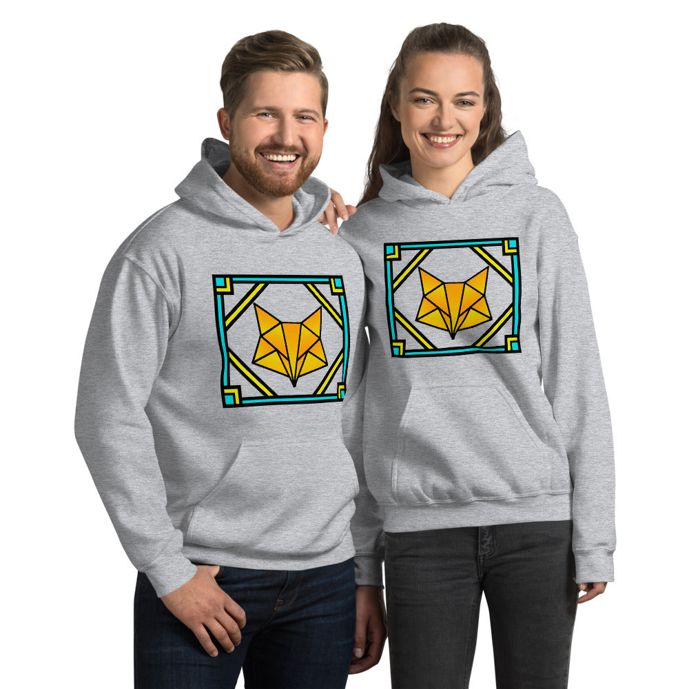 Orange Box Fox Unisex Hoodie