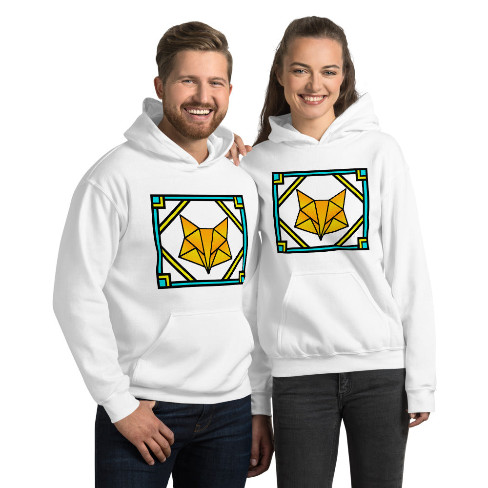 Orange Box Fox Unisex Hoodie