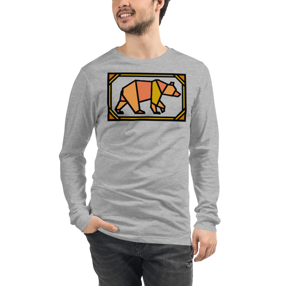 Orange Box Bear Unisex Long Sleeve Tee