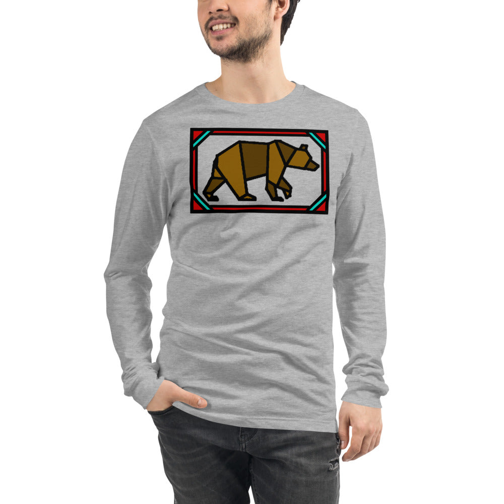 Brown Box Bear Unisex Long Sleeve Tee