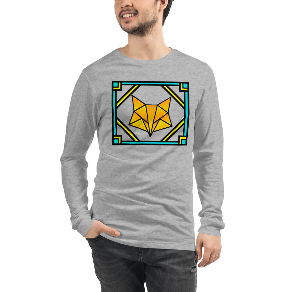 Orange Box Fox Unisex Long Sleeve Tee