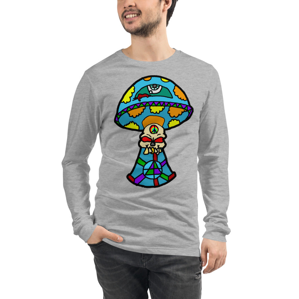 Multicolored Skull Shroom Unisex Long Sleeve Tee