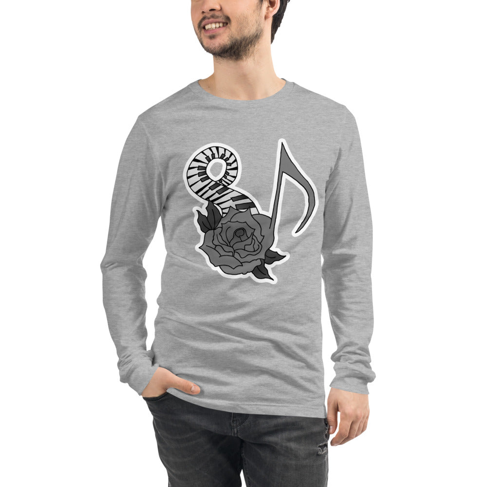 Musical Rose Unisex Long Sleeve Tee