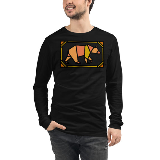 Orange Box Bear Unisex Long Sleeve Tee