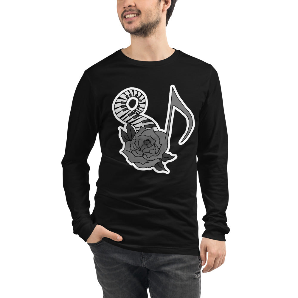 Musical Rose Unisex Long Sleeve Tee