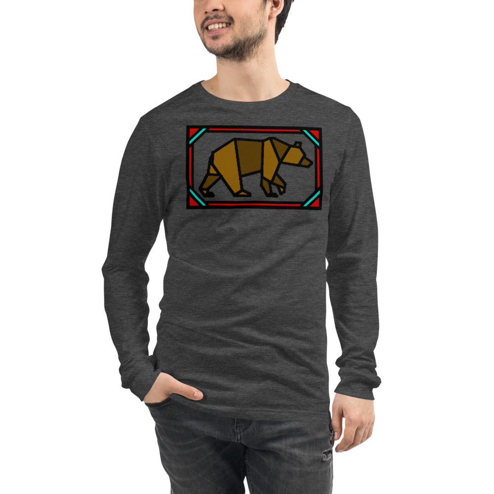 Brown Box Bear Unisex Long Sleeve Tee