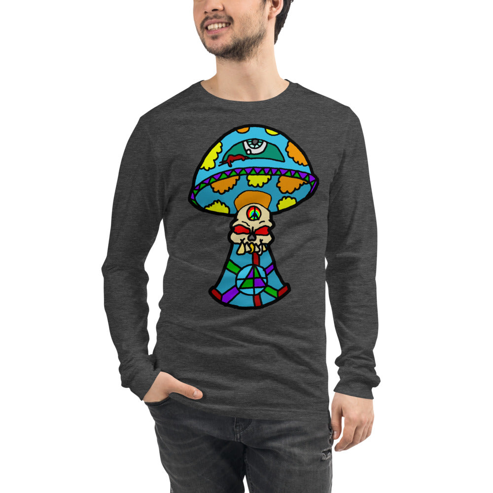 Multicolored Skull Shroom Unisex Long Sleeve Tee