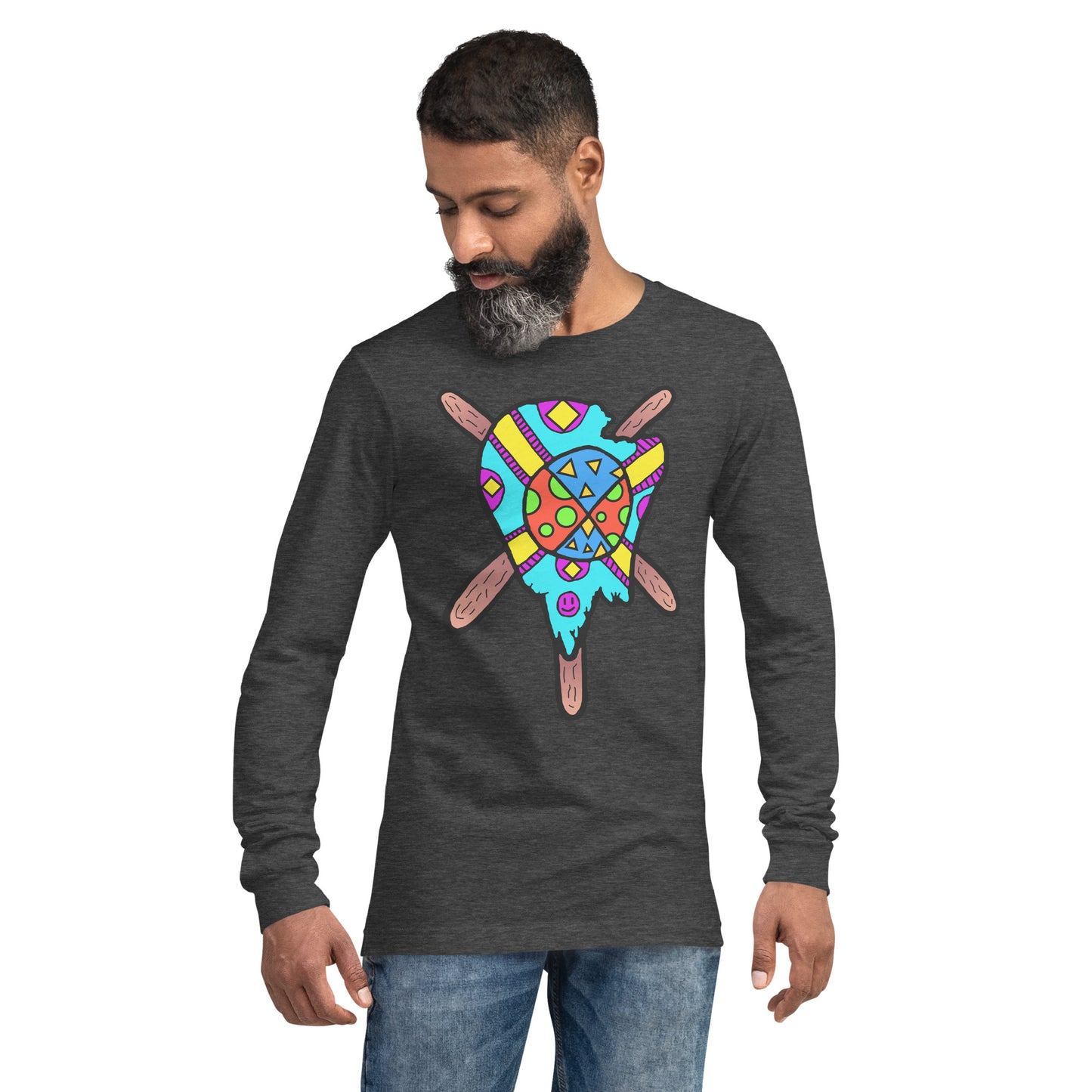 Multicolored Melted Popsicle Unisex Long Sleeve Tee